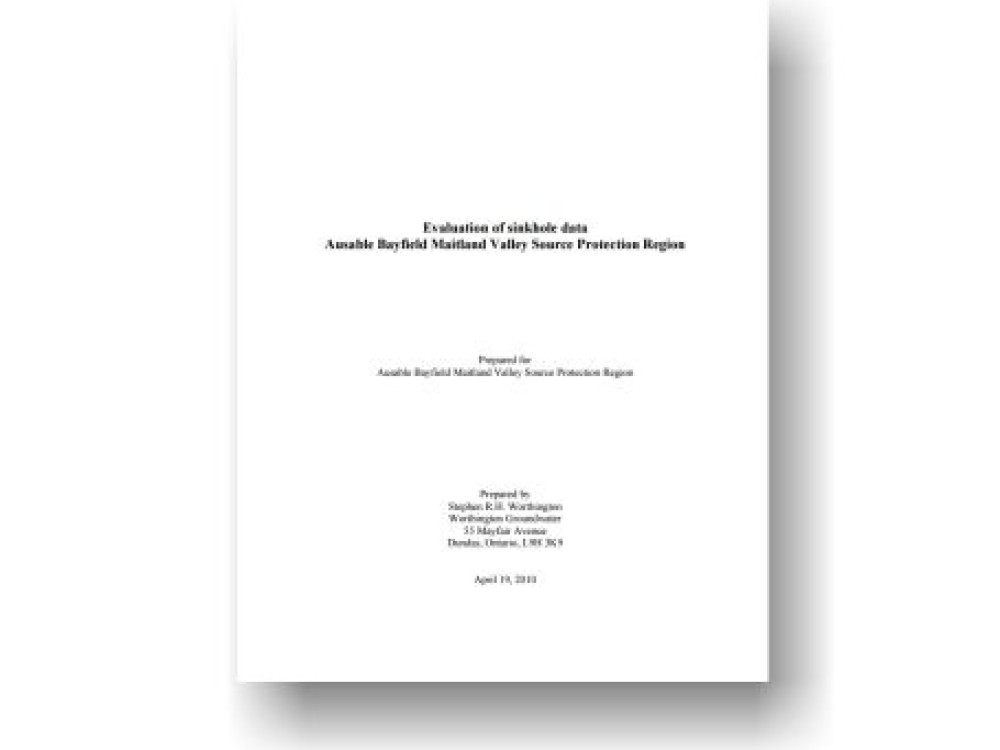 Cover 1SD_Worthington_Sinkhole_Report_2010_April_18