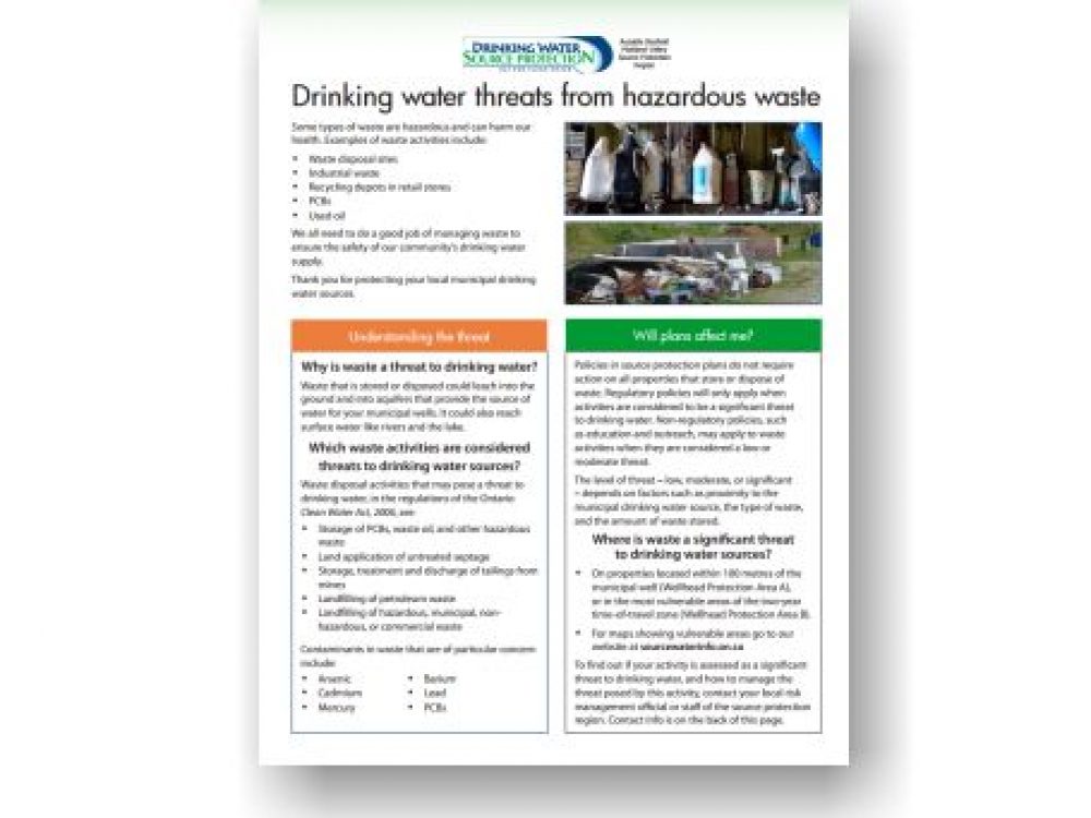 Cover Hazardous Waste Fact Sheet