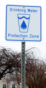 Drinking water protection zone signs are a helpful reminder to be extra careful near municipal wells and intakes.