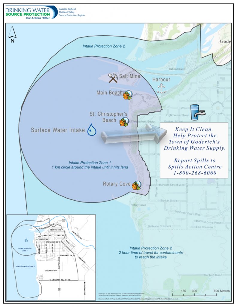 Town of Goderich Intake Protection Zones.